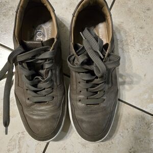 Grey Leather Men's Shoes Sz 7us